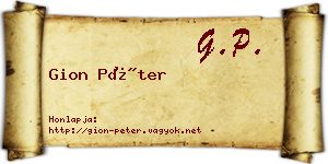 Gion Péter névjegykártya